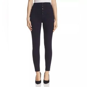 J Brand Natasha Button Sky High Skinny Jeans in Bluebird